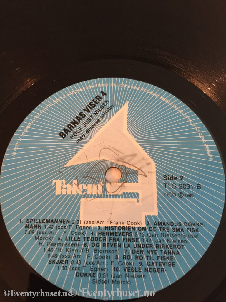 Barnas Viser 4. 1980. Lp. Lp Plate