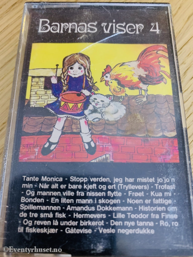 Barnas Viser 4. 1984. Kassett. Kassett (Mc)