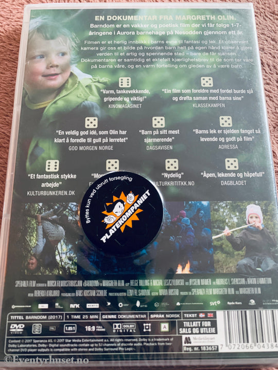 Barndom (2017). DVD. Ny i plast!