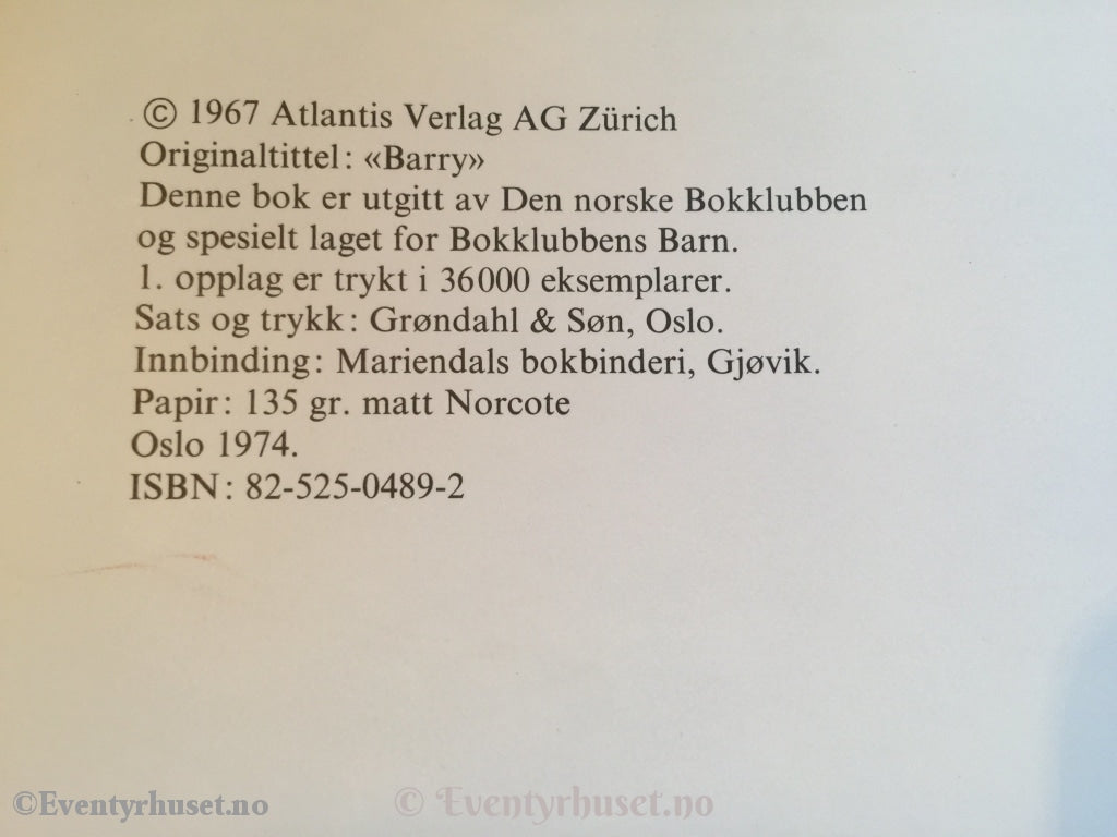Barry. 1967. Fortelling