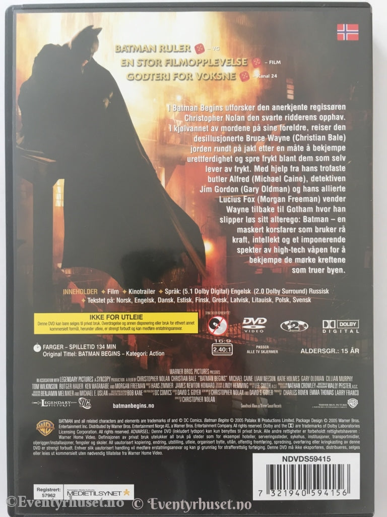 Batman Begins. Dvd. Dvd