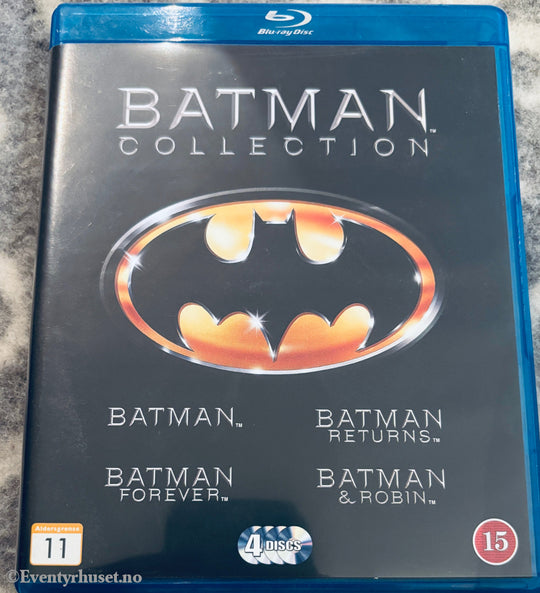 Batman Collection (Batman 1989, Returns 1992, Forever 1995, & Robin 1997). Blu-ray.