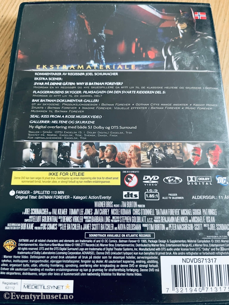 Batman Forever. 1995. Dvd. Dvd