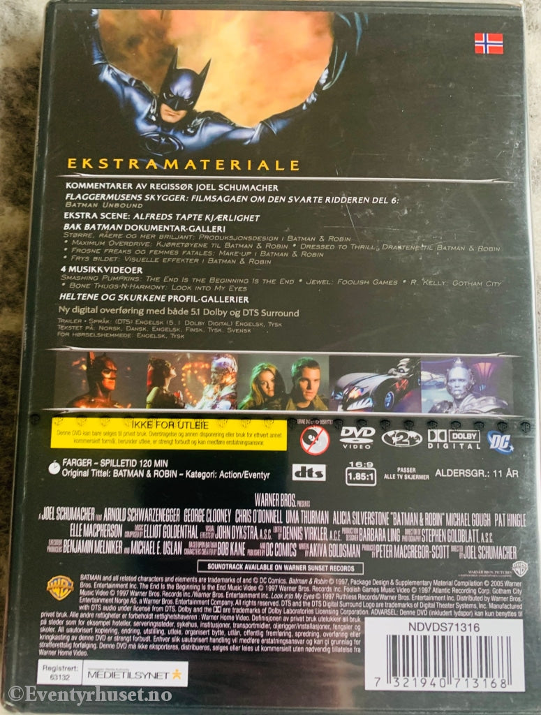 Batman & Robin. 1997. Dvd. Ny I Plast! Dvd