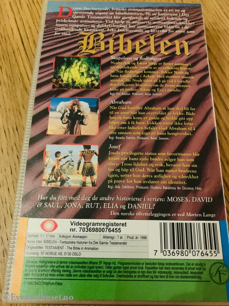 Bibelen - Fantastiske Historier Fra Det Gamle Testamentet. Skapelsen Mfl. 1996. Vhs. Vhs