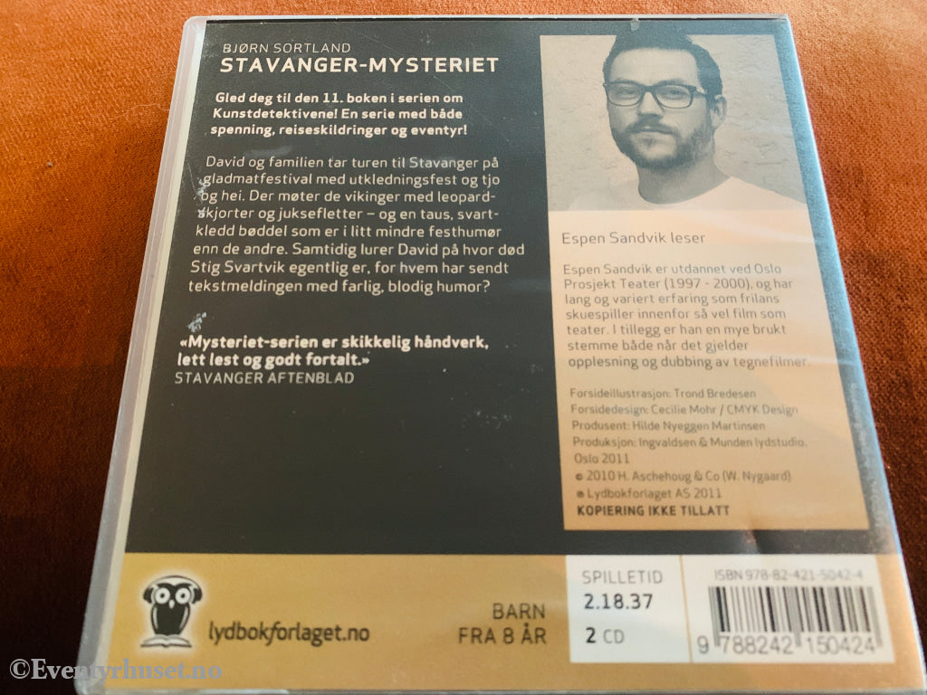 Bjørn Sortland. Stavanger-mysteriet. 2009. Lydbok på CD.