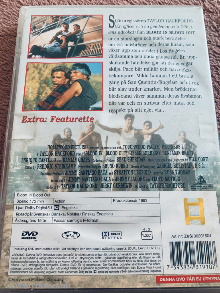 Blood In Blood Out (1993). DVD.