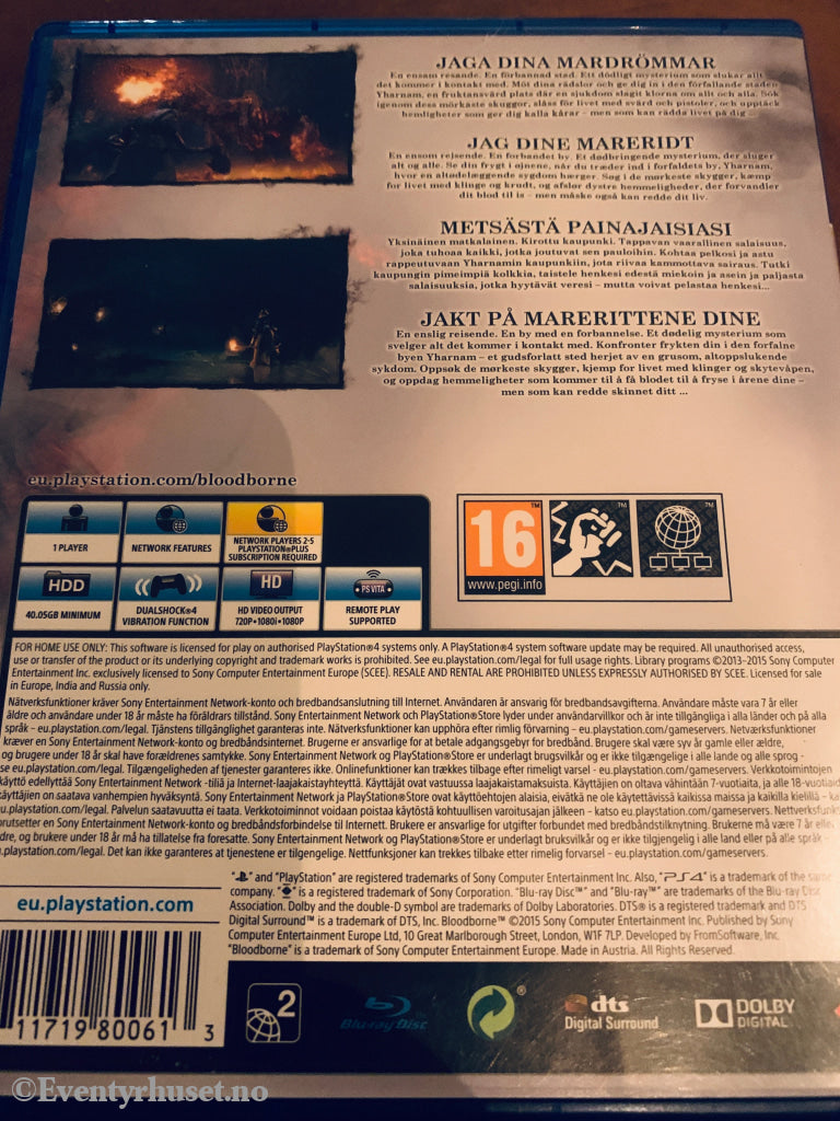 Bloodborne. Playstation PS4-spill.