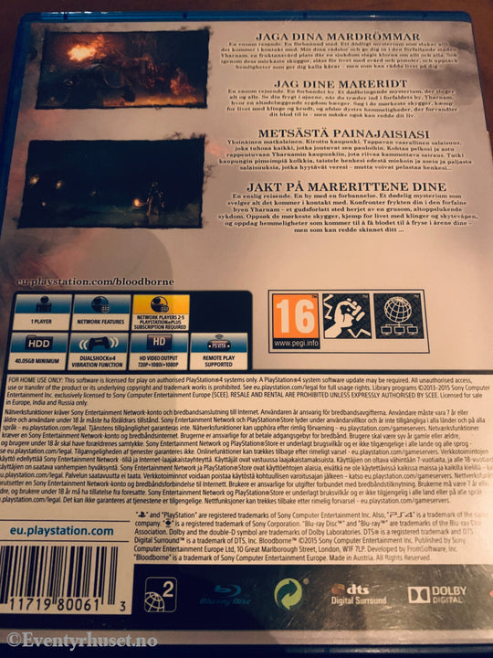 Bloodborne. Playstation PS4-spill.