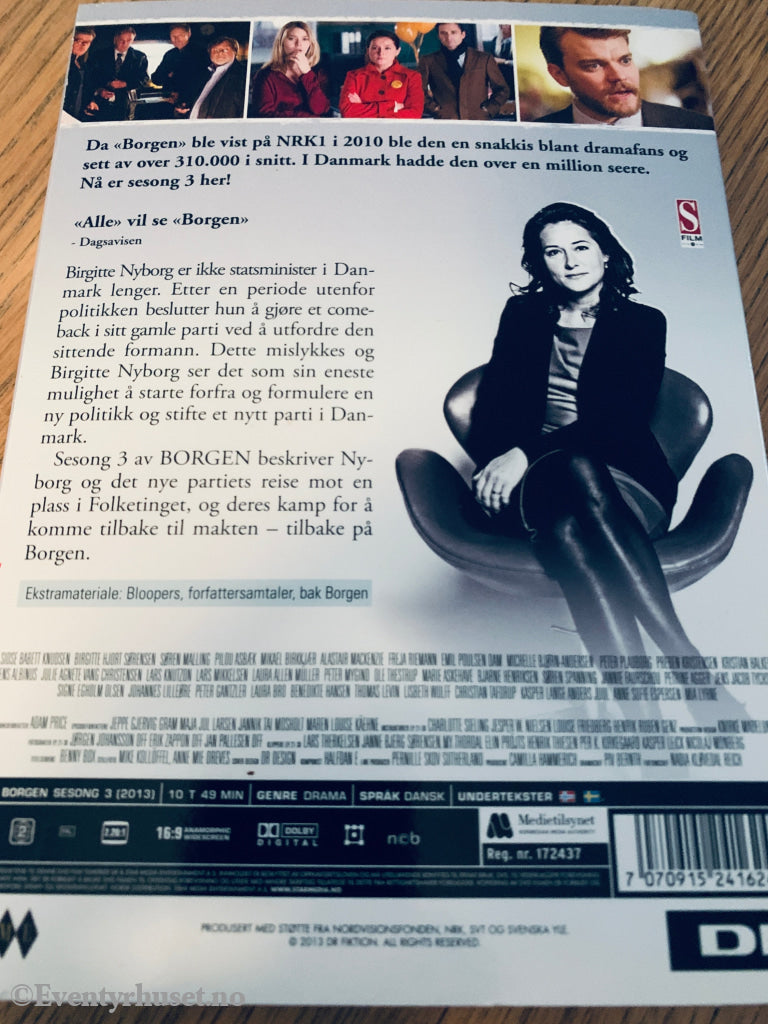 Borgen – Sesong 3. 2013. DVD samleboks