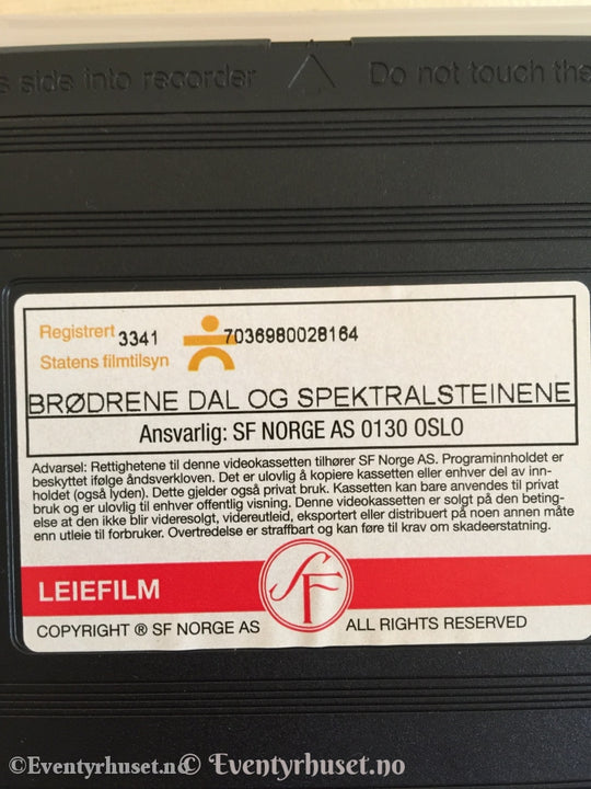 Brødrene Dal. 1981. Spektralsteinene. Vhs. Vhs