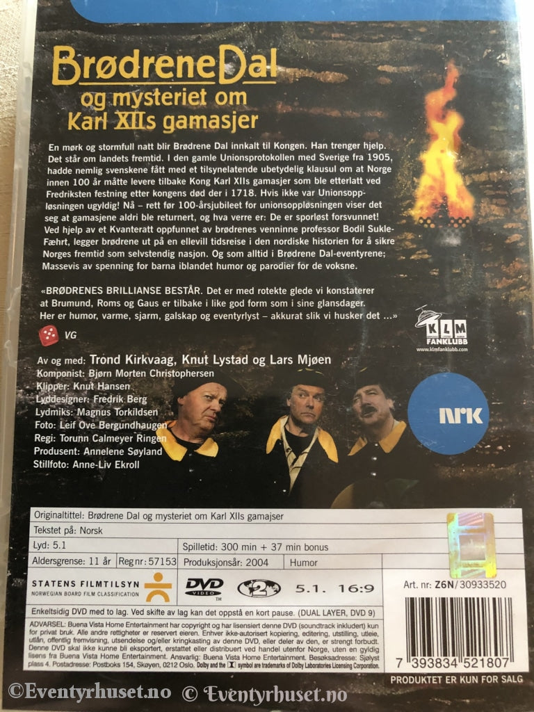 Brødrene Dal Og Mysteriet Om Karl Xiis Gamasjer. 2004. Dvd. Dvd