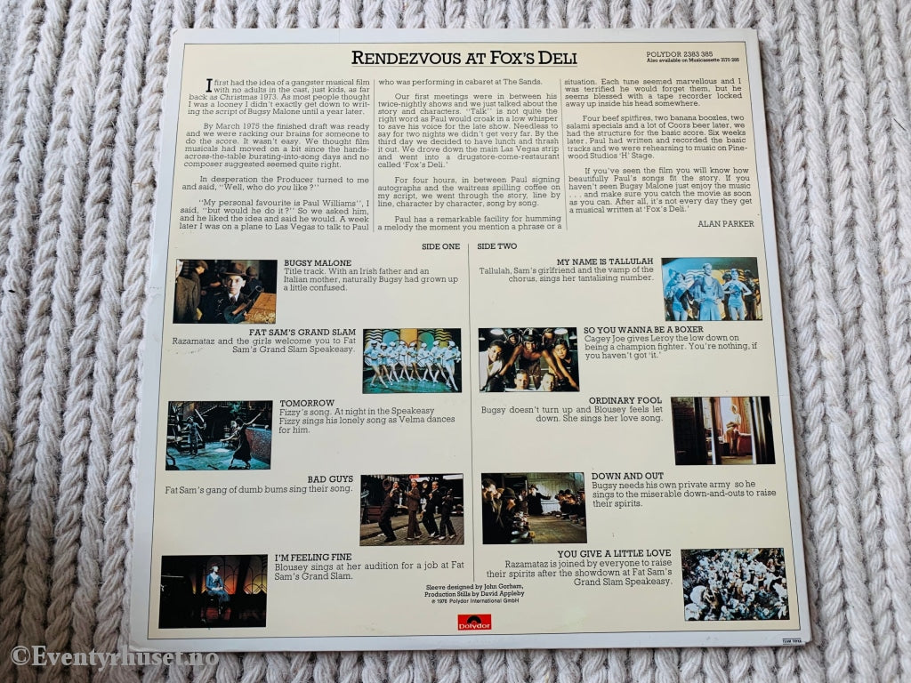 Bugsy Malone. 1976. Lp. Lp Plate