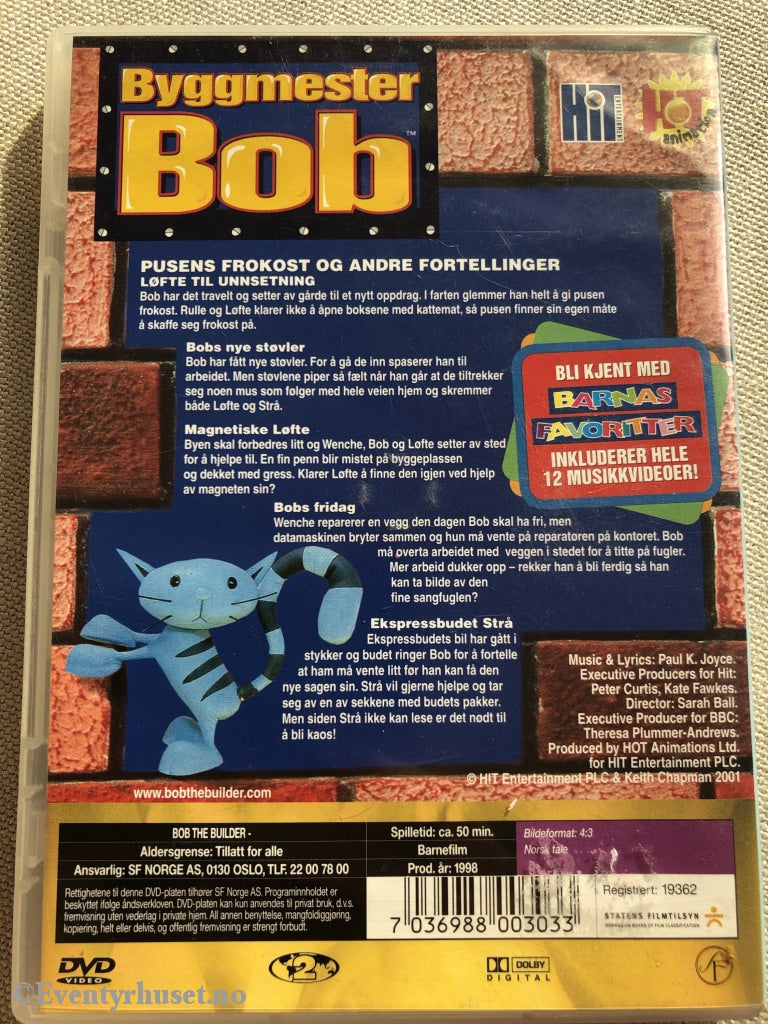 Byggmester Bob. 1998. Pusens Frokost Og Andre Fortellinger. Dvd. Dvd