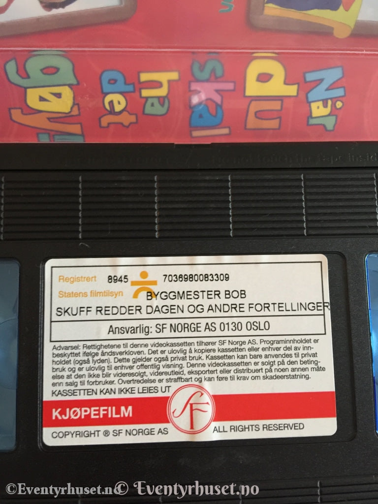 Byggmester Bob. 1998. Skuff Redder Dagen Og Andre Fortellinger. Vhs. Vhs
