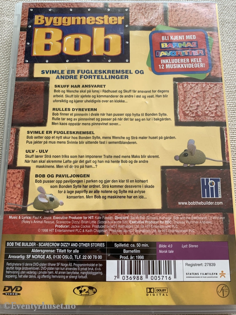 Byggmester Bob. 1998. Svimle Er Fugleskremsel Og Andre Fortellinger. Dvd. Dvd