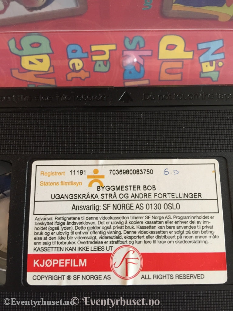 Byggmester Bob. 1998. Ugangskråka Strå Og Andre Fortellinger. Vhs. Vhs