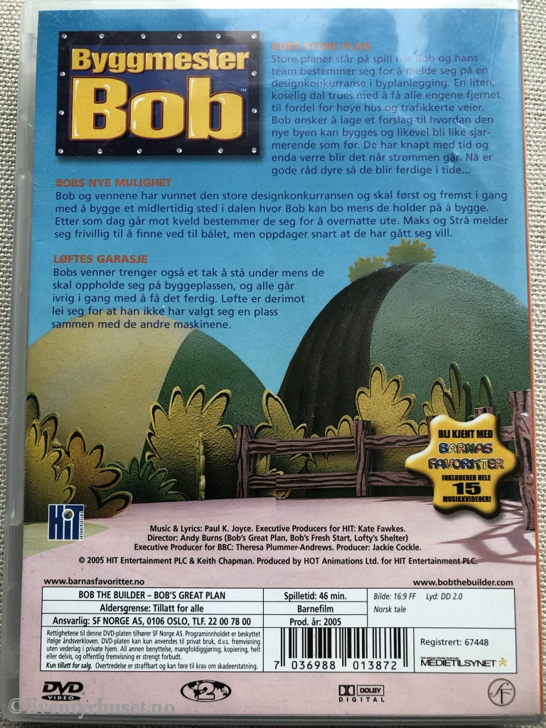 Byggmester Bob. 2005. Bobs Store Plan Og Andre Fortellinger. Dvd. Dvd
