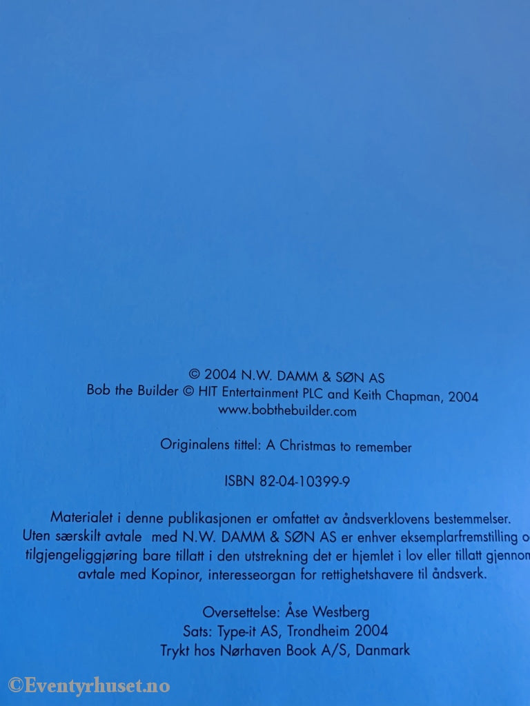 Byggmester Bob. En Uforglemmelig Jul. Fortelling