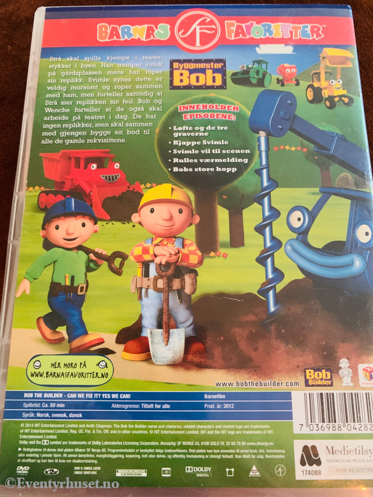 Byggmester Bob. Kan vi klare det? Klart vi kan! 2012. DVD. DVD