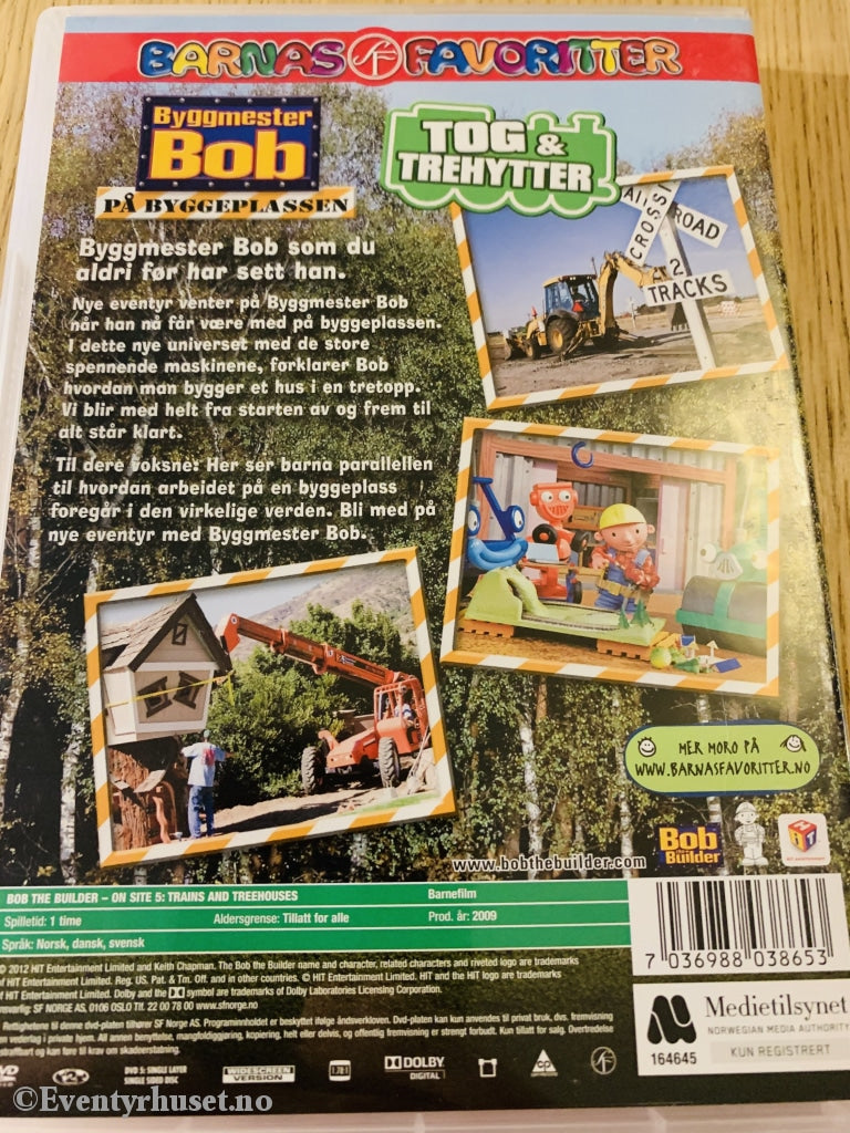 Byggmester Bob. På Byggeplassen. Tog Og Trehytter. 2009. Dvd. Dvd