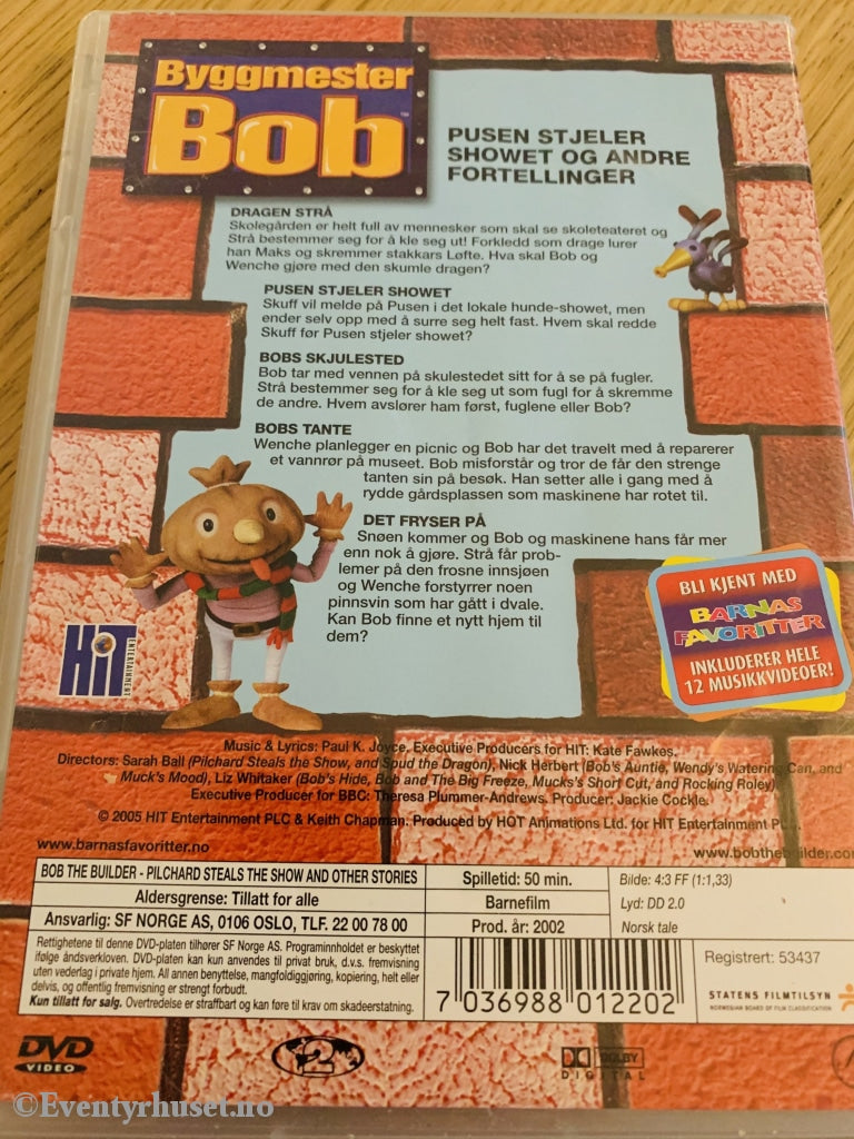 Byggmester Bob - Pusen Stjeler Showet Og Andre Fortellinger. 2002. Dvd. Dvd