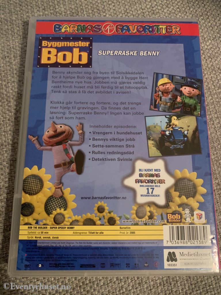 Byggmester Bob. Superraske Benny. 2005. Dvd. Dvd