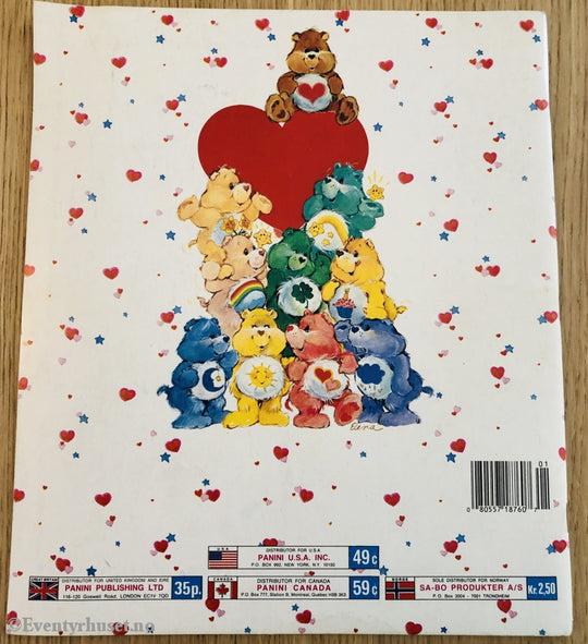 Care Bears. 1987. Ubrukt Klistremerkealbum. Klistremerkealbum