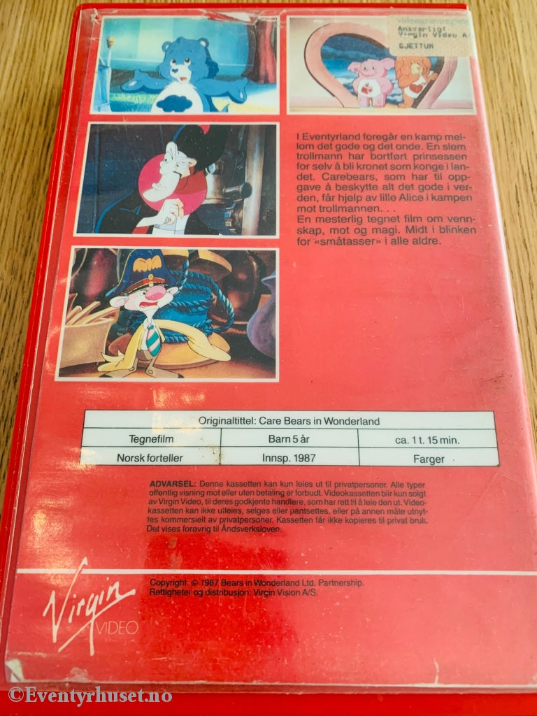 Care Bears I Eventyrland. 1987. Vhs Big Box.