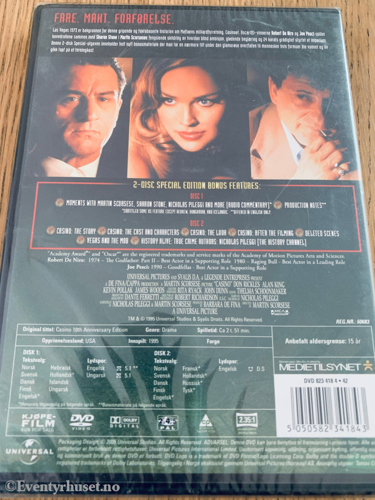 Casino (1995). DVD. Ny i plast!