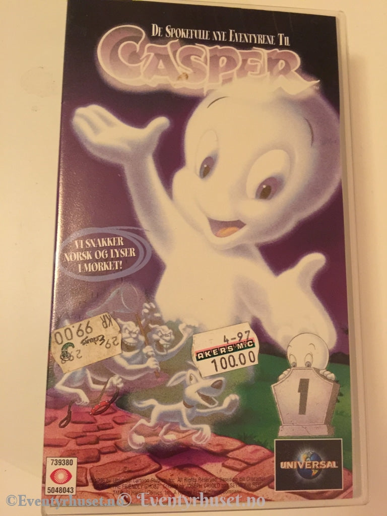 Casper - De Spøkefulle Nye Eventyrene 1. 1996. Vhs. Vhs