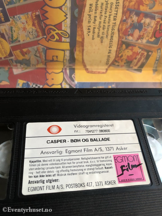 Casper - Det Lille Spøkelset. Bøh & Ballade. 1979. Vhs. Vhs