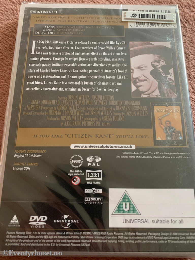 Citizen Kane (1941). DVD. Ny i plast!