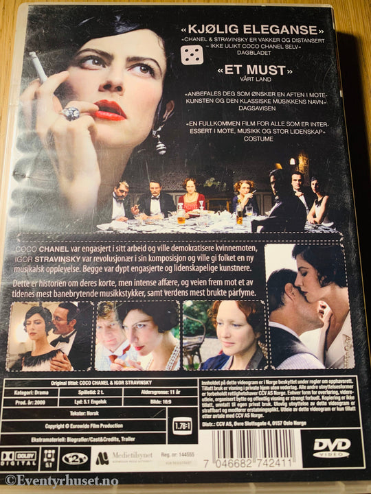 Coco Chanel & Igor Stravinsky. 2009. Dvd. Dvd
