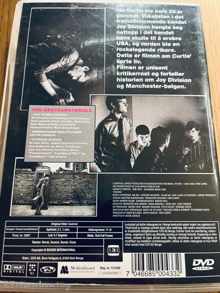 Control. 2007. Dvd. Dvd