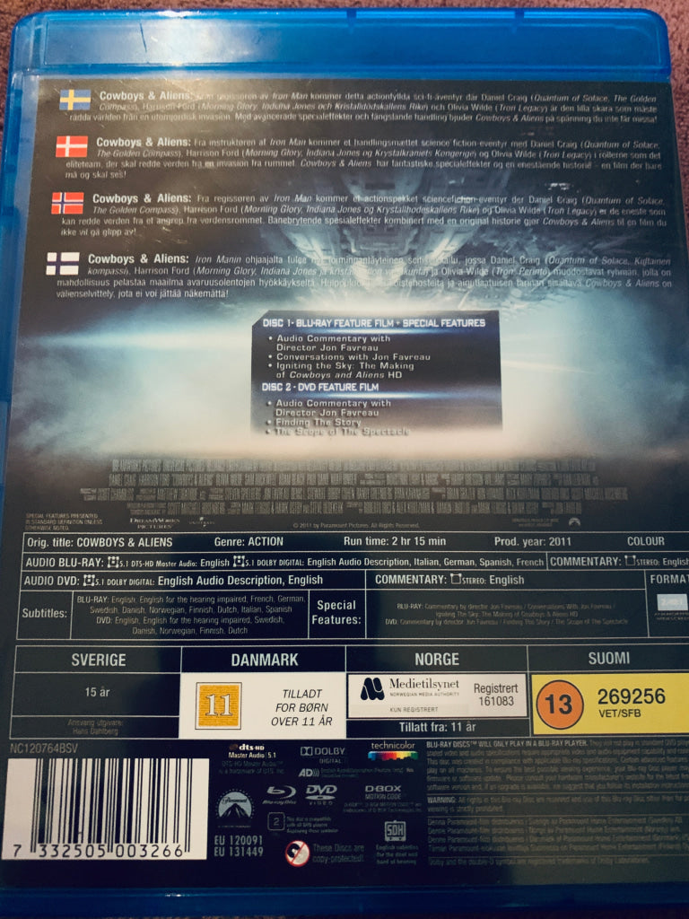 Cowboys & Aliens. Blu-ray Disc.