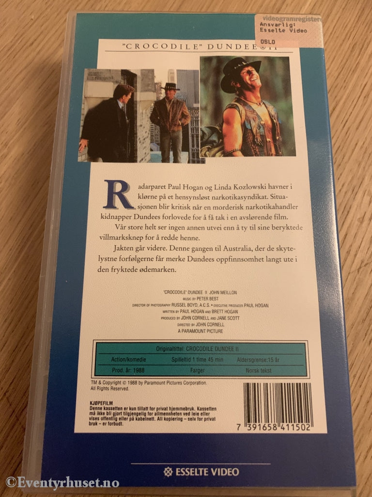 Crocodile Dundee 2. 1988. Vhs. Vhs