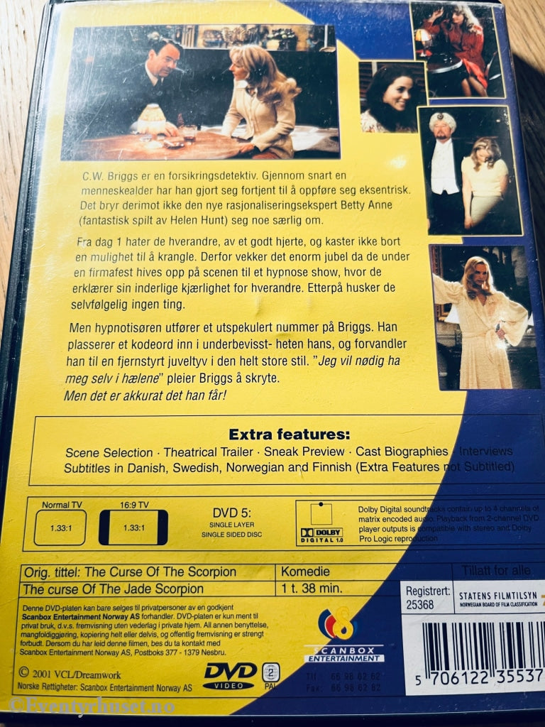 Curse Of The Jade Scorpion. 2001. Dvd. Dvd