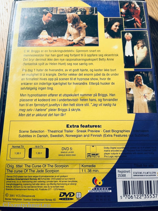 Curse Of The Jade Scorpion. 2001. Dvd. Dvd