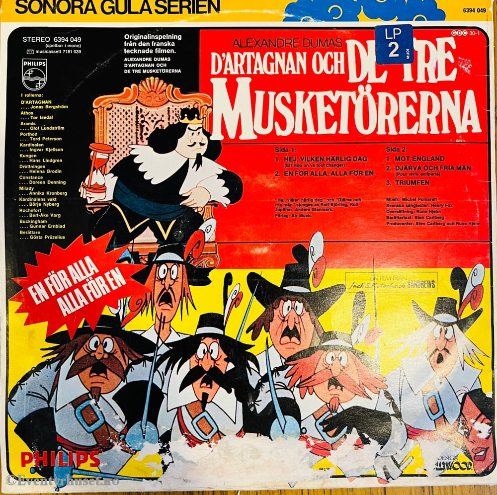 Dartangnan Och De Tre Musketörerna. 1974. Lp. Lp Plate