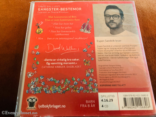 David Walliams. Gangster-bestemor. 2011. Lydbok på CD.