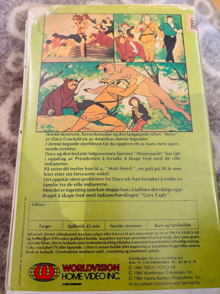 Davy Crockett - On The Mississippi. VHS Big Box. VHS Big Box