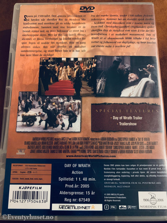 Day Of Wrath. 2005. Dvd. Dvd