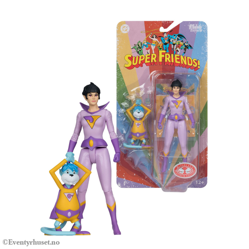 DC Retro Super Friends Action Figure Jayna & Gleek (Red Platinum Edition) 15 cm. Mint In Sealed Box (MISB)! Actionfigur