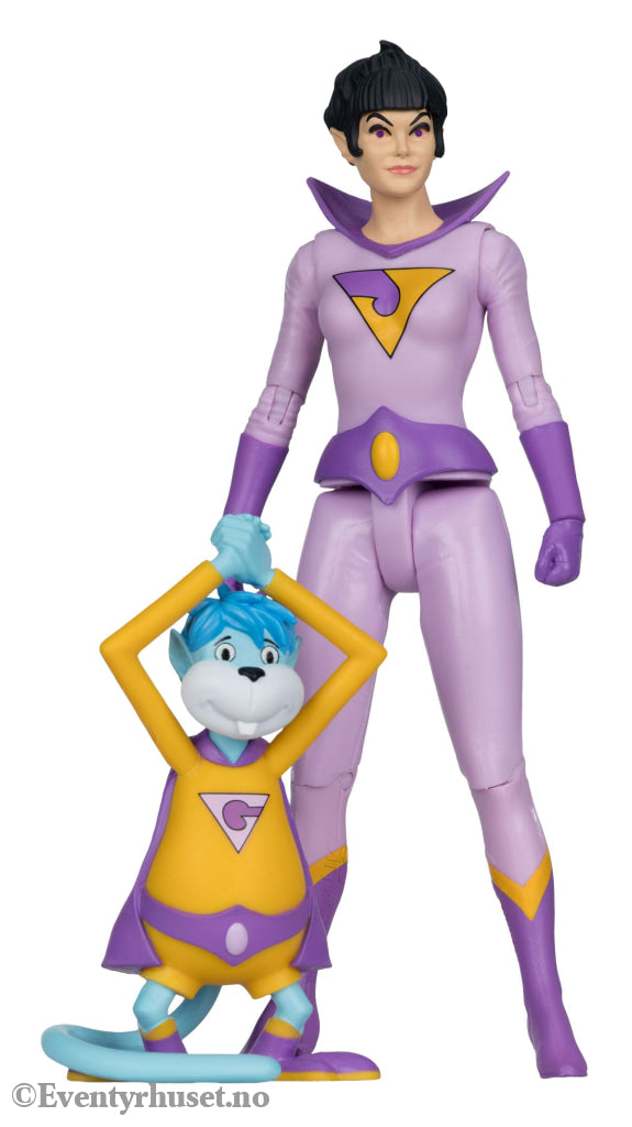 DC Retro Super Friends Action Figure Jayna & Gleek (Red Platinum Edition) 15 cm. Mint In Sealed Box (MISB)! Actionfigur