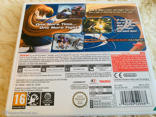 Dead or Alive Dimensions. Nintendo 3DS.
