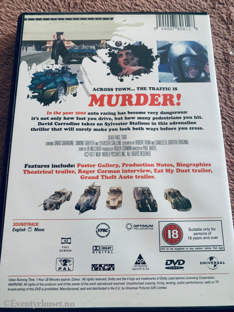 Death Race 2000 (1975). DVD.