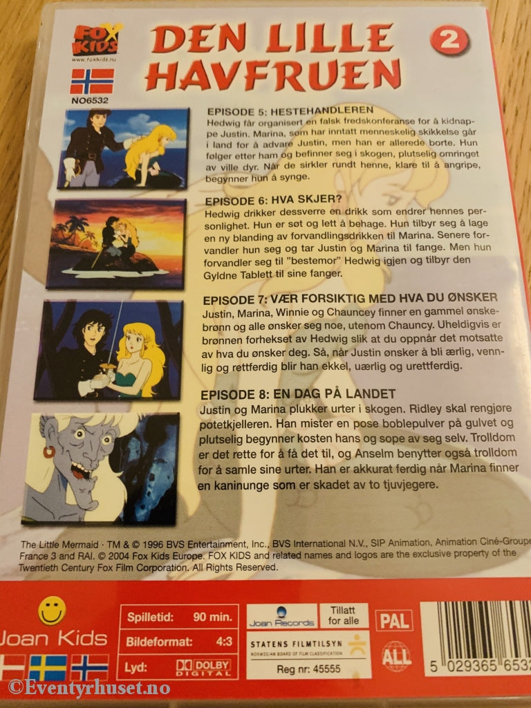 Den Lille Havfruen 2. Dvd. Dvd