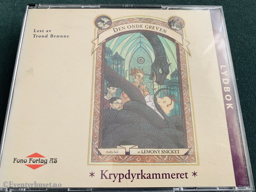 Den Onde Greven / Lemony Snicket. Krypdyrkammeret. Lydbok På 3 Cd.