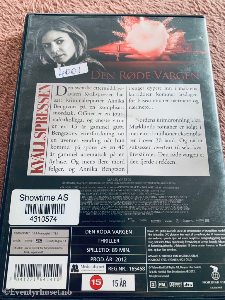 Den røde vargen (2012). DVD.